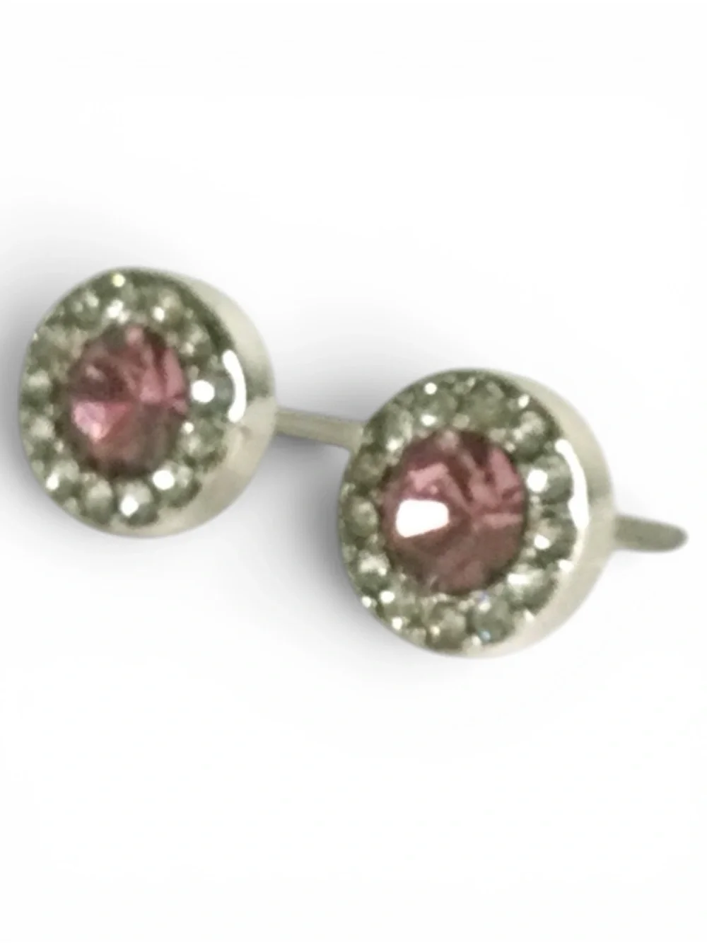 Kate Spade “You’re a Gem” Light Amethyst Pavé Halo Stud Earrings – NWT
